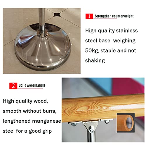Ballet Barre,Freestanding Dance Stick, Portable Pole Mobile Stretching Dance Bar, Ballet Training Exercise Equipment for Workout ()