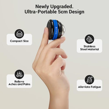 Solacium CryoSphere Mini - Stainless Steel Cold Massage Roller Ball - Handheld Massage Tool for Sore Muscles, Shoulders, Arms, Neck, Back and Feet