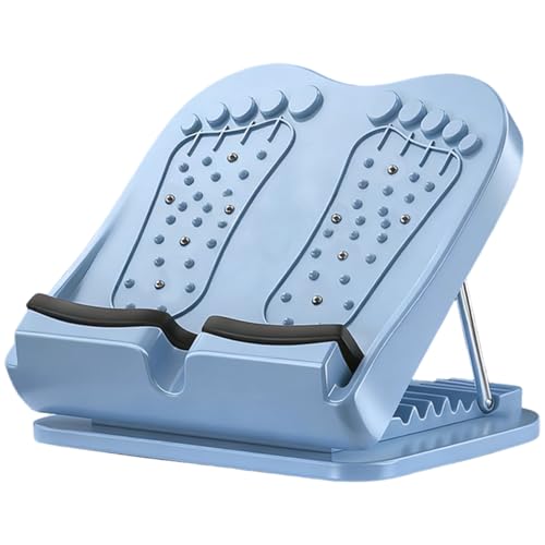 Calf Stretcher Slant Board 13-Level Adjustable Foldable Stretching Ramp with Magnets for Plantar Fasciitis Achilles Stretch, Blue - color: Blue