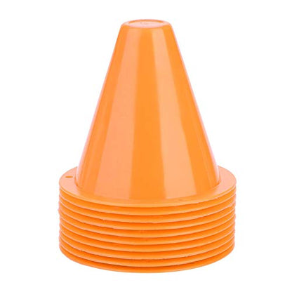 Cocoarm Pack of 10 Marker Cones, Football Marker Cones, Traffic Cones, Marker Cones, Training aids, Multifunctional Cones for Children, Football, Equestrian Sports, Home Fitness and Dog Training