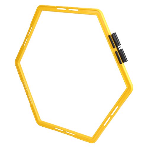 6Pcs Hexagon Agile Ring Polygon Physical Training Set Football Equipment, PP Material Interlocking Design for Footwork Agility Exercise Sports Drills