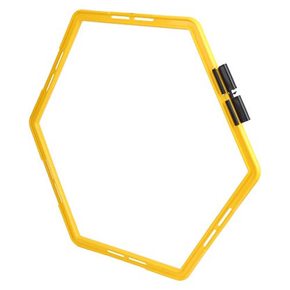 6Pcs Hexagon Agile Ring Polygon Physical Training Set Football Equipment, PP Material Interlocking Design for Footwork Agility Exercise Sports Drills