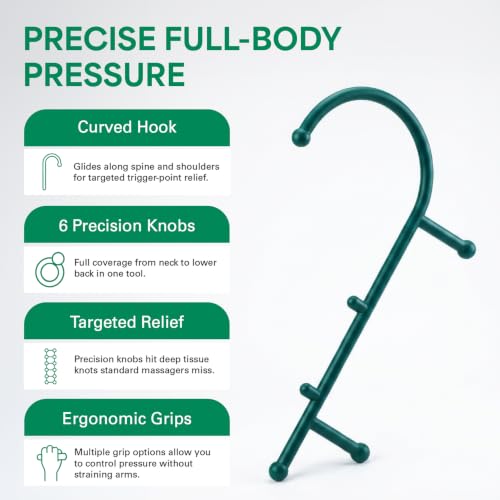 Thera Cane Massager (Green, Single) - color: Green