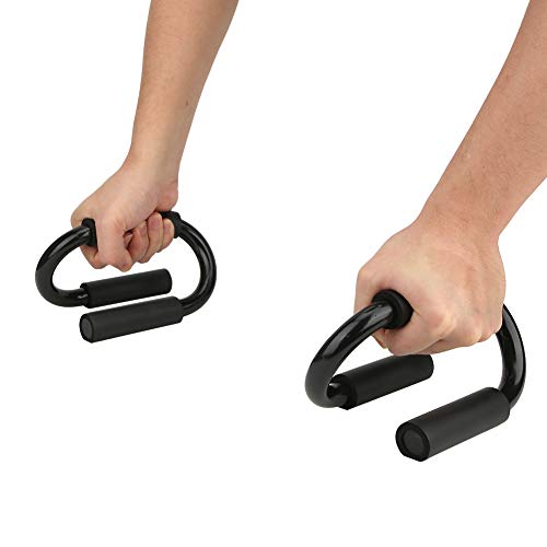 S Shape Push Up Bar Bracket, Foam Exercise Training, 2 Pieces, Black - Adjustable Position, Lightweight and Sturdy, Indoor Fitness for Men and Women