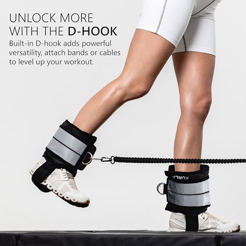 Ankle & Wrist Weights – 8/16/20/30 lbs Pair (4–15lbs - Each) | Dual Adjustable Secure Strap System | Patented Design | Ideal for Home Workouts, Pilates, Yoga, Glute Training - size: 08 lbs each (16 lbs pair)