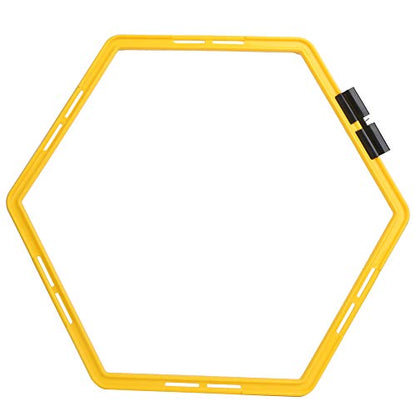 6Pcs Hexagon Agile Ring Set, Football Training Equipment, Hexagonal Step Ladder for Speed and Agility Drills, Bright Color PP Exercise Rings with Buckles for Sports