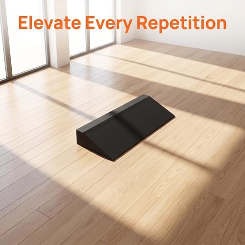 Yiju Squat Wedge Block, Yoga Foam Wedge Blocks, Calf Stretcher Wide Riser Block Calf Stretch Board Foot Incline Board for Home Gym Workout Pilate Balance Practice