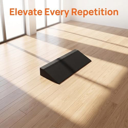 Yiju Squat Wedge Block, Yoga Foam Wedge Blocks, Calf Stretcher Wide Riser Block Calf Stretch Board Foot Incline Board for Home Gym Workout Pilate Balance Practice