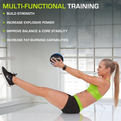 ProsourceFit Weighted Medicine Ball for Full Body Workouts - size: 4 lbs