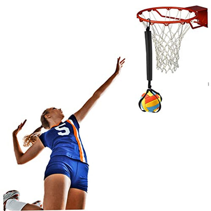 Mikikit 2pcs Adjustable Volleyball Spike Training Band Suspension Basketball Swing Strap Warm Up Aid for Athletes for Volleyball Practice and Skill Development