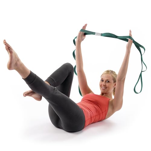 OPTP The Original Stretch Out Strap With Exercise Pilates Essentials Book - USA Made Top Choice for Physical Therapy, Pilates Stretching or Knee Therapy