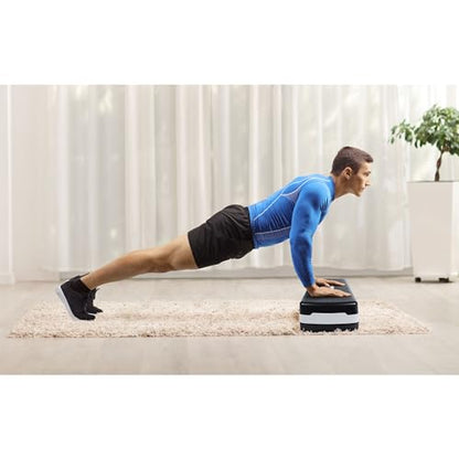 HolaHatha Compact Portable Aerobic Step Platform Exercise Fitness Equipment, Cardio Stepper with Adjustable Height for Home Gym - color: White