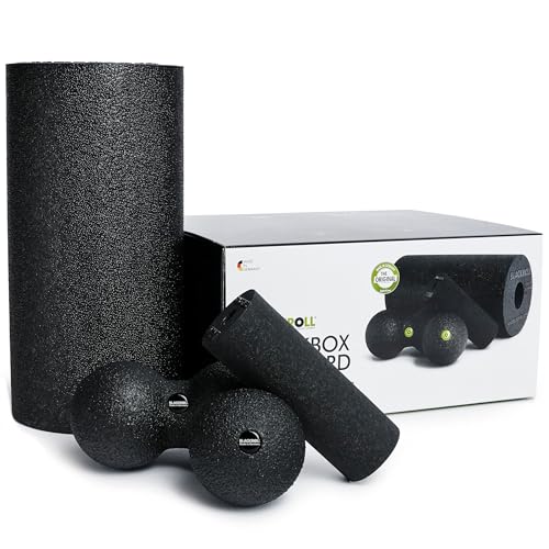 Blackroll Foam Roller BlackBox Set, Massage Balls for Shoulders, Trigger Point, Muscle Knots, Myofascial Release Muscle Strengthening & Recovery Kit, Muscle Recovery Fitness, Pressure and Pain Relief…