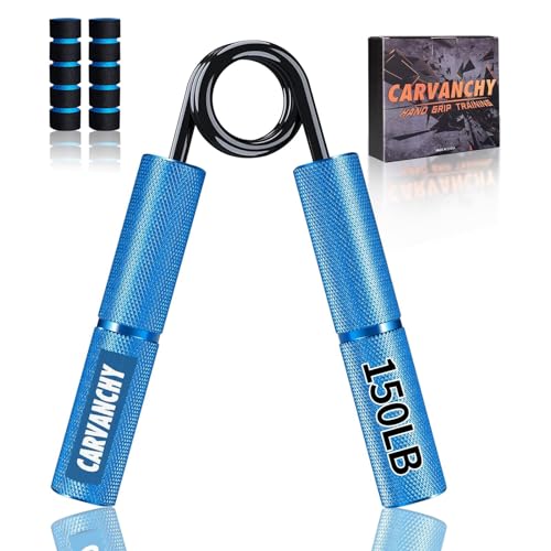 Grip Strength Trainer Set, 6 Pack, 50-350LB, Wrist Forearm Strengthener, Metal No Slip, Hand Grip Gripper Strengthener for Strength Training and Exercise, Hand Workout Squeezer Grip Strength - color: Blue,150lb