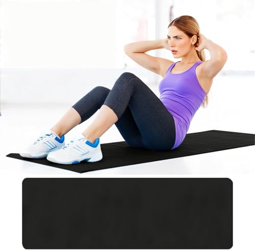 Yoga Mat for Women & Men, Non Slip Anti-Tear High Density Exercise Pad with Carrying Strap, Home Workout Mat for Floor, Gym, Fitness, Pilates, Stretching