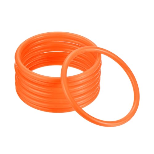 M METERXITY Carnival Toss Rings - Plastic Round Throw Hoops Apply to Parties/Interactive Games - color: Orange, size: 3.35"