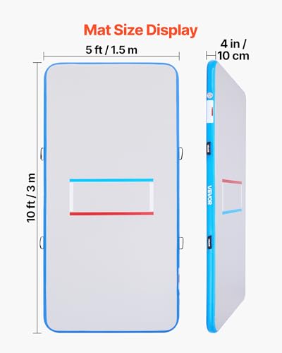 VEVOR Wrestling Mat, Martial Arts Thick Mat for Home Gym Exercise, PVC or Inflatable Training Mats with Circles,for Gymnastics, Tatami, Jiu Jitsu BJJ MMA Judo, Black