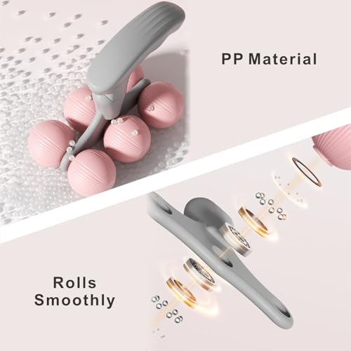 6 Wheels Manual Massage Roller, Myofascial Release Roller Stick Relieve Soreness, Tissue Lymphatic Drainage Massage Tools for Full Body Muscle, 1 Piece