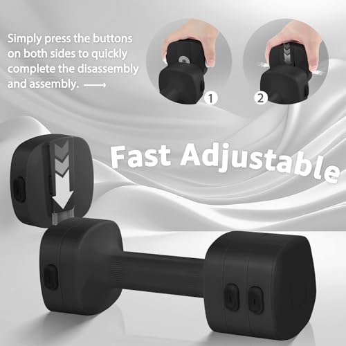 Adjustable Dumbbell Set of 2, Adjustable Weight set, Anti-slip Handle, 4 in 1 Free Weights Dumbbells Set for women at home, 2.2lb, 3.3lb, 4.4lb, 5.5lb, for Home, Office, Gym Exercise Training