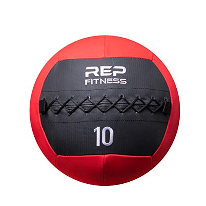 REP Weighted Slam Balls for Home Gym Fitness | 5-30 lb Soft Textured Medicine Ball Sizes | Heavy Sand-Filled Workout Weights for Strength, Core Training, Crossfit, Conditioning & Slam Ball Exercises - style: 10 lbs