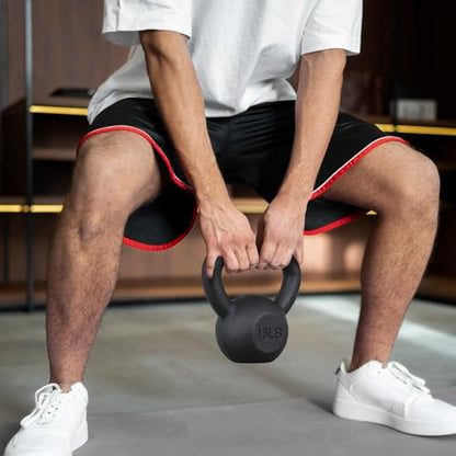 MADOG Kettlebell with Wide Handle, Made of Powder-Coated Solid Cast Iron