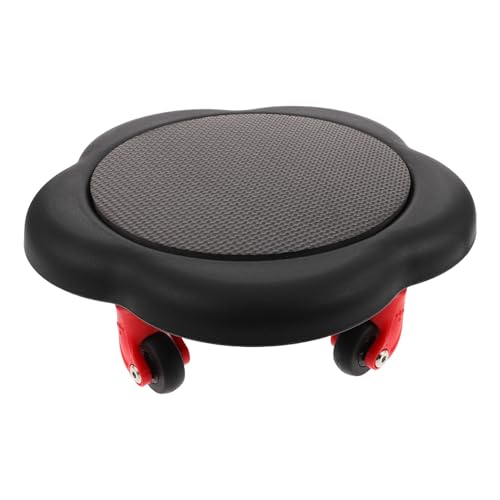 GALPADA Five-wheel Ab Roller with Flower-shaped Dual-sided Gliding Discs, Black Core Workout Machine for Home Strength Training and Abdominal Exercise
