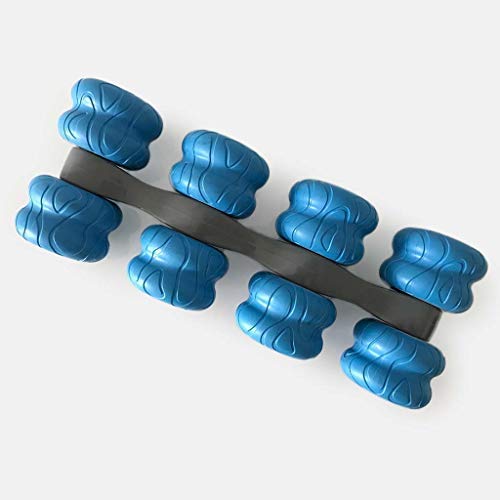 8-Wheel Back Massager and Neck Knot Remover - Chiropractor Approved Manual Deep Tissue Massage Tool for Upper Back, Trapezius Pain Relief and Trigger Point Therapy - Self Recovery Muscle Stick