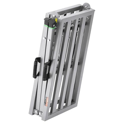 VEVOR Work Platform, 55"x 15" Portable Scaffolding Platform, Folding Steel Step Ladder Adjustable Height 27.5”-45.3”, 800 lbs Load Capacity, Non-Slip Drywall Painting Stool for Cleaning &Washing - size: 55"x 15"