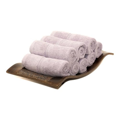 Mosobam Turkish Washcloths, 8 Pack, 13 x 13 in, 700 GSM, Lavender Aura - color: Lavender Aura, size: Washcloths, Set of 8
