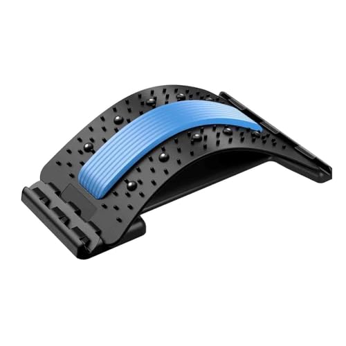 Back Stretcher for Lower Back, Adjustable Lumbar Support Board with 88 Pressure Nodes, Back Stretching Device for Posture Support, Portable Back Support for Chair, Floor, Home & Office (Blue)
