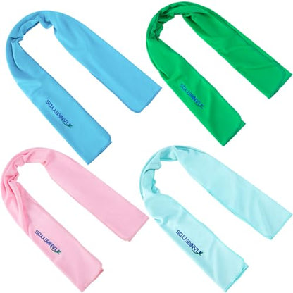 4 Pack Microfiber Gym Towels Set for Sports Fitness, Yoga, Workout, Exercise, Tennis, Super Soft and Quick-Drying Towels for Men Women (40inch X 12inch)