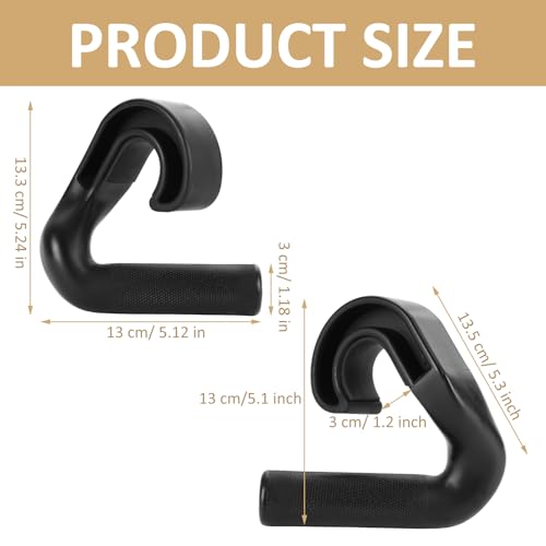 4 Pcs Neutral Grip Pull up Handles, 2 Pcs 45° Cross Grips Pull up Bar, 2 Pcs Angles 90 Grips, Black Non-Slip Ergonomic Exercise Machine Attachments for Grip Strength