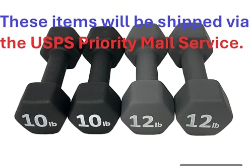 Neoprene Coated Dumbbell Hand Weight Set - style: 44-Pounds total -2 Pairs (10-LB, 12-LB)