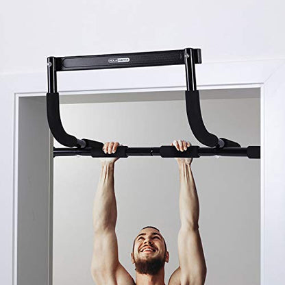 Heavy Duty Door Way Pull Up Bar Chin Up Dip Station for Multiuse Doorway Portable Home Fitness Gym Workout to Build Upper Body Strength