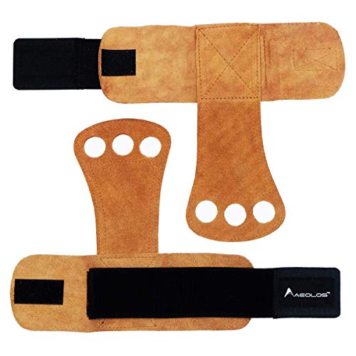 AEOLOS Leather Gymnastics Hand Grips-Great for Gymnastics,Pull up,Weight Lifting,Kettlebells and Cross Training
