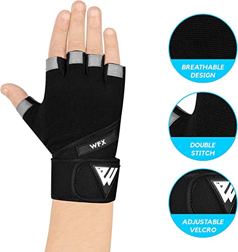Gym Gloves Training Weight Lifting Gloves for Men Women Wrist Support Padded Extra Grip Palm Protection Fitness Workout Gloves Cycling,Hanging,Pull ups,Breathable - size: Medium