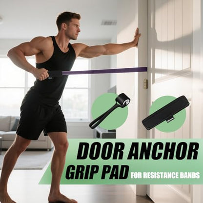 WHATAFIT Resistance Bands, 5 Level Pull Up Assistance Bands for Working Out - color: 5-125LBS GRAY PURPLE+GRIP