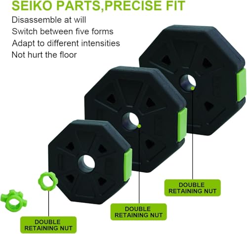 4-In-1 Adjustable Dumbbell Set, 44LB Free Weight Set with Connector,Weights Dumbbells Set Used As Kettlebells, Barbell, Push Up Stand, Fitness Exercise for Home Gym Suitable Men/Women,Green