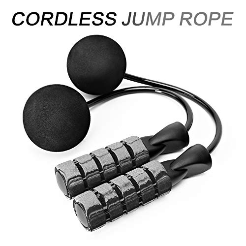 Jump Rope, Training Ropeless Skipping Rope for Fitness, Adjustable Weighted Cordless Jump Rope for Men and Women