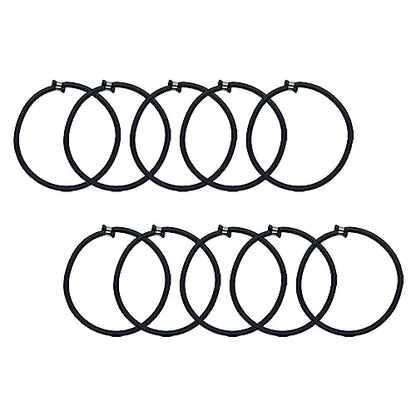 10Pcs Trampoline Elastic Rope Elastic Ties Aluminum Buckle Trampoline Accessories Bungee Cord for Tarp Canopy Exercise Fitness Trampoline, Black