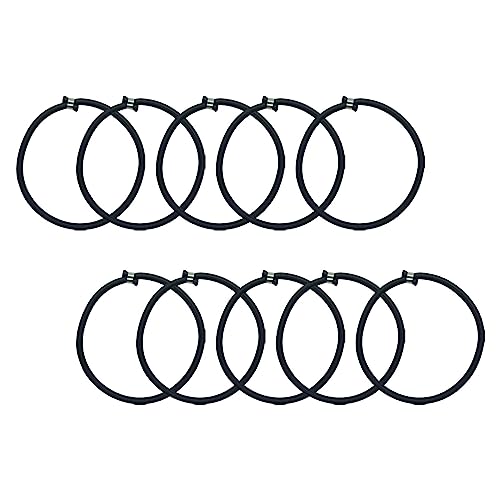 10Pcs Trampoline Elastic Rope Elastic Ties Aluminum Buckle Trampoline Accessories Bungee Cord for Tarp Canopy Exercise Fitness Trampoline, Black - color: Black