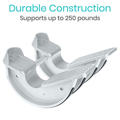 Vive Double Foot Rocker, Calf Stretcher for Achilles Tendinitis, Heel, Feet, Shin Splint, Plantar Fasciitis Pain Relief - Stretches Strained Leg Muscle, Ankle Flexibility - For Both Feet
