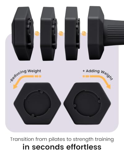 Adjustable Dumbbell Set, 4-in-1 Hand Weights, 5/6 LB Pair for Women Men - color: Black, style: 10 lbs Pair [5 lbs Each]