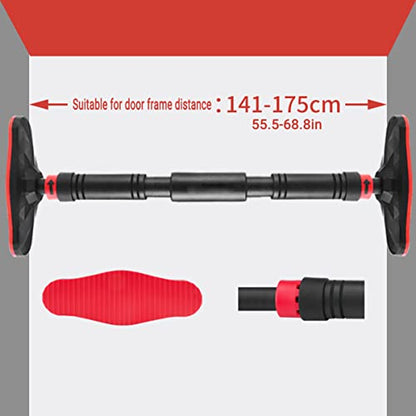 Pull Up Bar no Drilling,Doorway Chin Up Bar for Home Gym Adjustable to Width with a Width of 27-36 Inches with Large Anti-Slip Mat and Safety Lock, Max Support for 330 lbs OT160 - size: 145-175cm