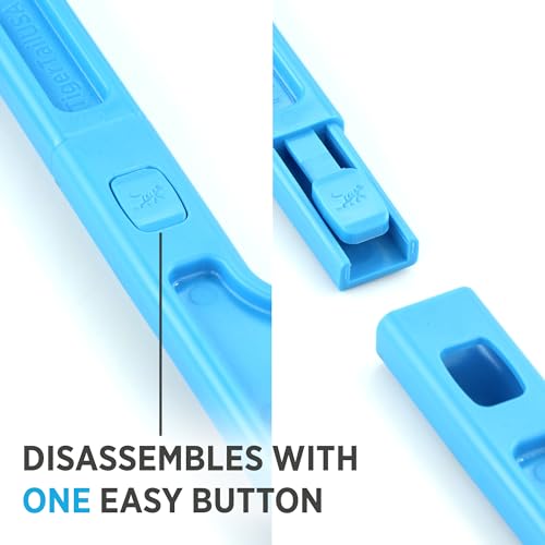 Tiger Tail Tiger Cane Back & Neck Massager – Trigger Point Deep Tissue Acupressure Therapy Cane Massage Hook with 7 Gription Knobs, 2-Piece Massage Tool for Muscle Knot & Shoulder Massage, Blue - color: Blue