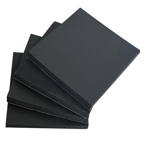 4 Pieces Adhesive Foam Padding 1/2 in Thick X 4 in X 4 in, Anti Vibration Pads, Closed Cell Foam Pads for Anti-Slip, Shock Absorption - size: 4in X 4in X 1/2in, style: With adhesive,Foam