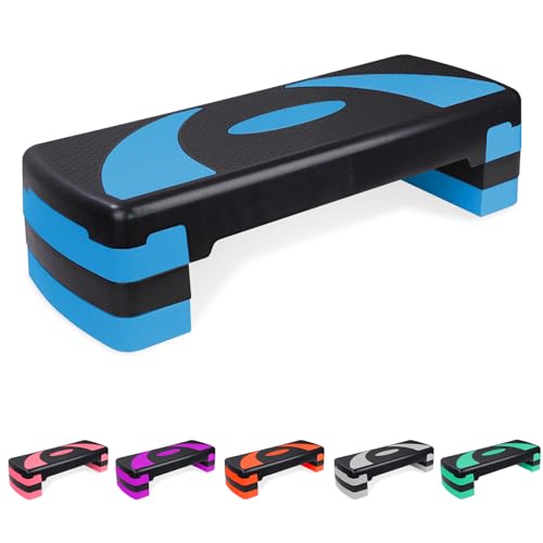 Exercise Workout Aerobic Step Platform Trainer, 31" Aerobic Stepper with 4"-6"-8" Adjustable Height Risers