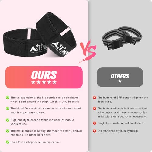 Booty Bands for Women Glutes & Hip Building, Blood Flow Restriction Bands BFR Bundle Booty Bands, Best Fabric Glute Bands Resistance Bands for Exercising Your Butt,Squat,Thigh - color: Black 01