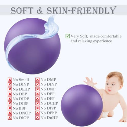 PL-0003 Soft Exercise Ball, Anti-Burst Yoga Ball Chair Supports 2200lbs PL-0003 - color: Purple