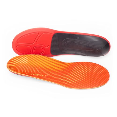 Superfeet Run Pain Relief Insoles for Plantar Fasciitis Relief & Runners with All Arch Heights Support & EVOLyte® Carbon Fiber - 1.5-13 Men / 12.5-14 Women